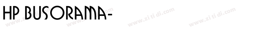 HP Busorama字体转换